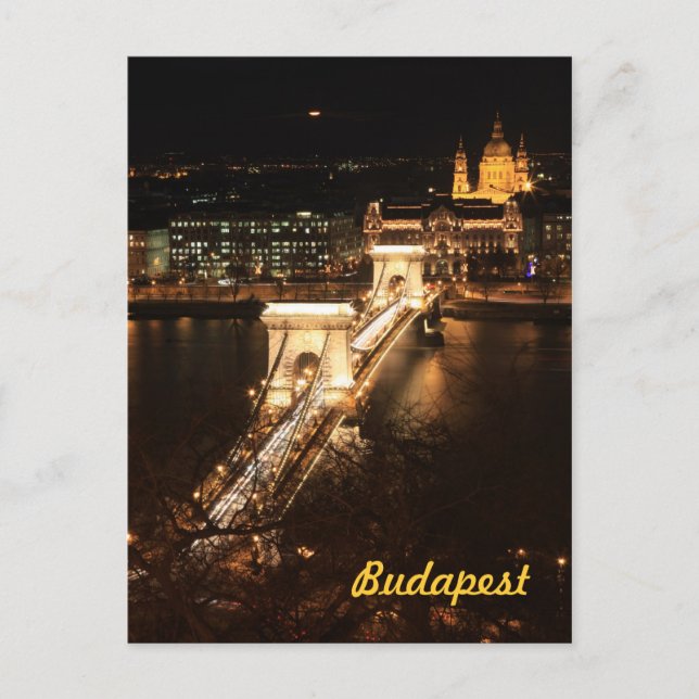Carte Postale Budapest la nuit (Devant)