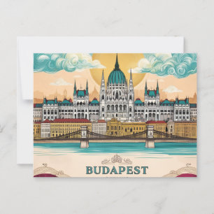 Carte Postale Budapest Skyline Voyage artistique captivant
