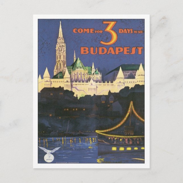 Carte Postale Budapest vintage Hongrie (Devant)