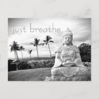 Buddha Hawaii noir et blanc Photo Breathe