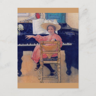 Carte Postale Budding Piano Diva