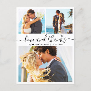 Carte Postale Budget Collage amour et merci Mariage Merci