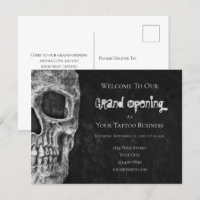 Budget crâne Grand ouverture Black White Tattoo Sh