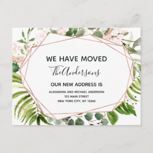 Carte Postale Budget Moving Announcement Eucalyptus Greenery