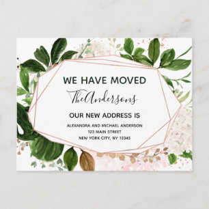 Carte Postale Budget Moving Announcement Eucalyptus Greenery