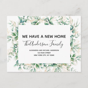 Carte Postale Budget Moving Faire-part Eucalyptus Green Pos