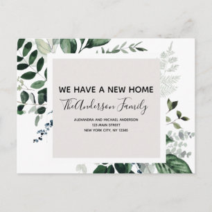 Carte Postale Budget Moving Faire-part Eucalyptus Green Pos