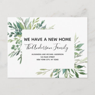 Carte Postale Budget Moving Faire-part Eucalyptus Green Pos