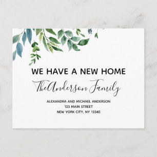 Carte Postale Budget Moving Faire-part Printemps vert Voiture po