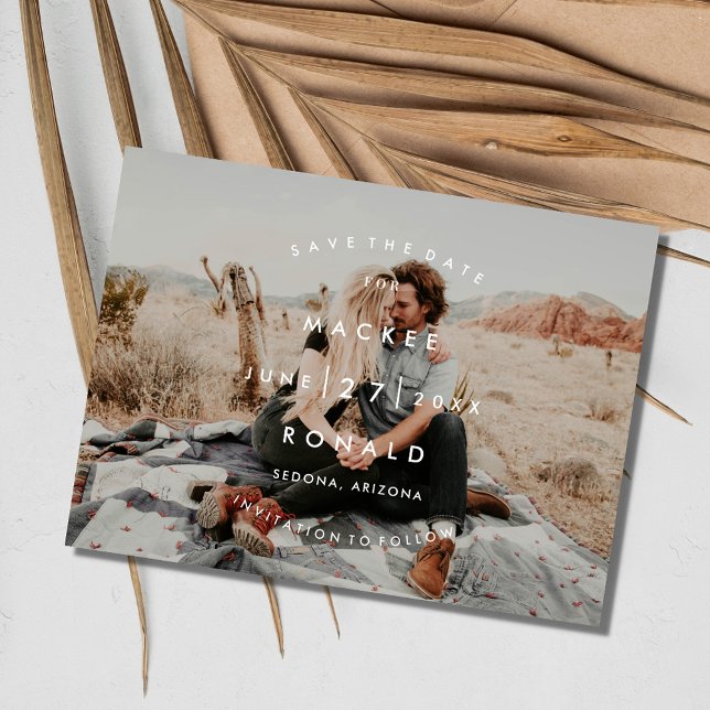 Carte Postale Budget Photo Wedding Enregistrer la date (Budget Photo Wedding Save the Date Postcard)