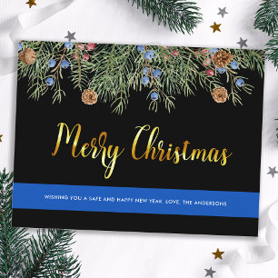 Carte postale Budget Police Christmas Mince Ligne 