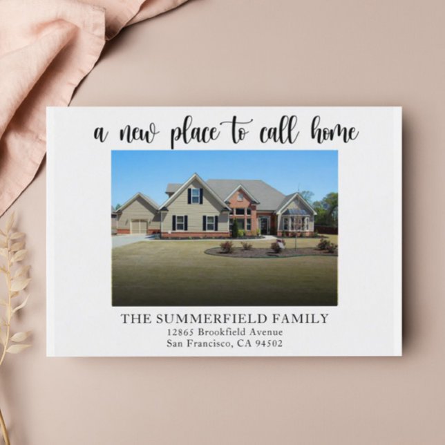 Carte Postale Budget Simple Minimaliste Photo Moving Faire-part (Créateur téléchargé)