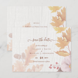 Carte Postale BUDGET Tout en 1 Feuilles automnales Terracotta Ma
