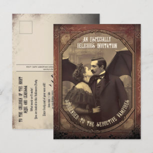 Carte Postale Budget Vampire Kiss Vintage Halloween Invitation