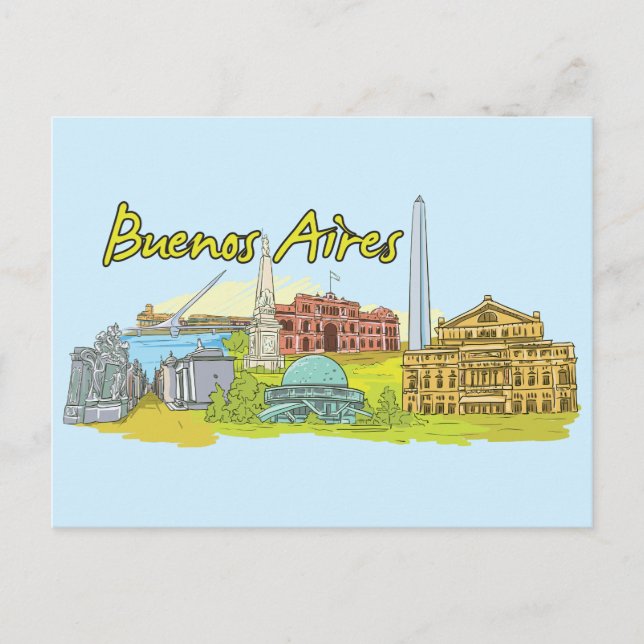 Carte Postale Buenos Aires, Argentine (Devant)