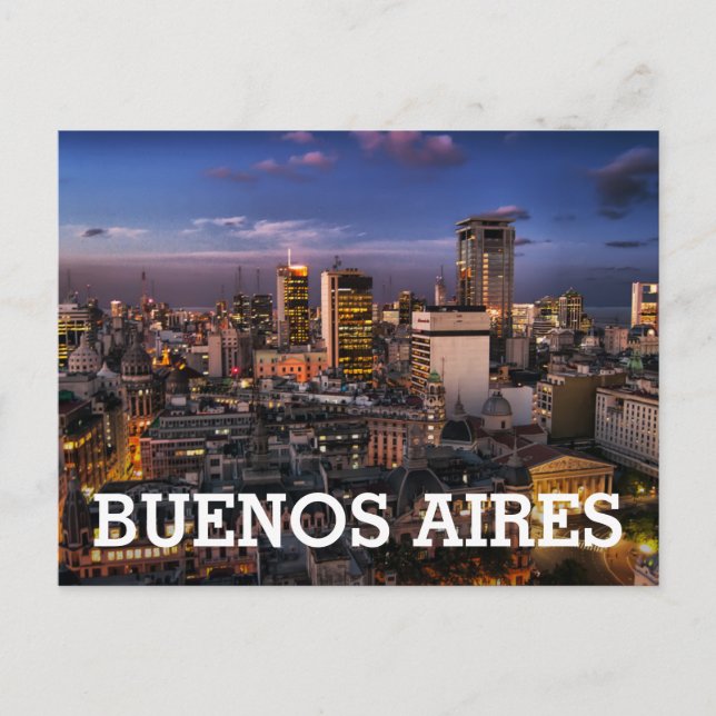 Carte Postale Buenos Aires Desde La Législatura V (Devant)