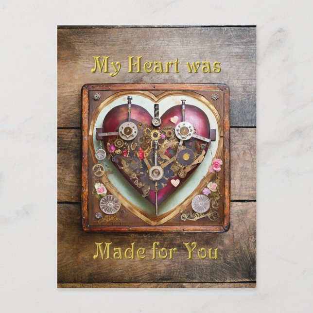 Carte Postale Buff Red Heart Steampunk Series (Devant)