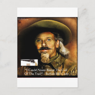 Carte Postale Buffalo Bill Cody Ses Armes & Citations Cadeaux & 