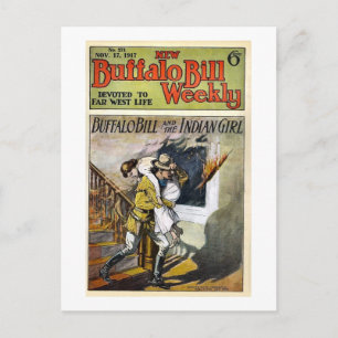 Carte Postale Buffalo Bill Weekly 1917 Consacré à Far West Life