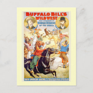 Carte Postale Buffalo Bill Wild West Montrer Poster Vêtements, C