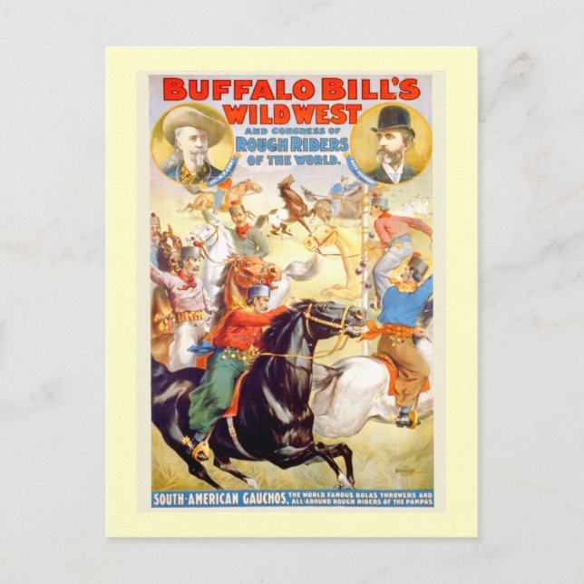 Carte Postale Buffalo Bill Wild West Montrer Poster Vêtements, C (Devant)