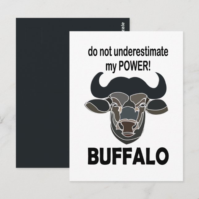 Carte Postale Buffalo Head Bison Animal Buffalo (Devant / Derrière)