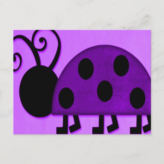Carte Postale Bug de la dame violette (Devant)