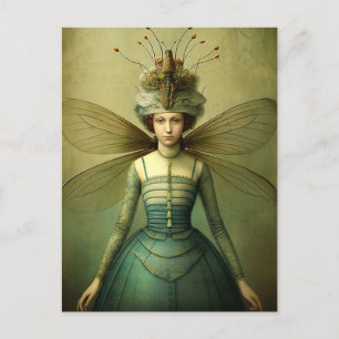 Carte Postale Bug Lady Déplaisant Retro