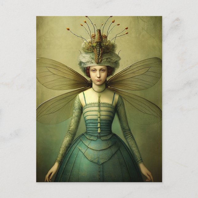 Carte Postale Bug Lady Déplaisant Retro (Devant)