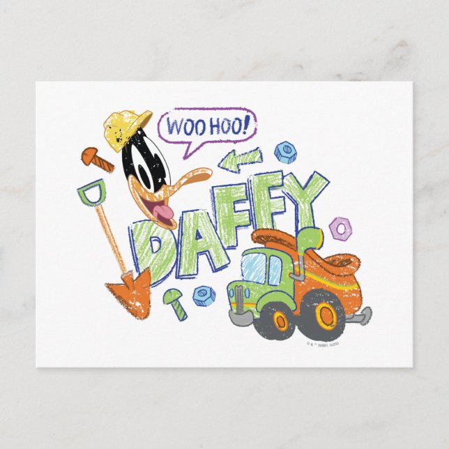 Carte Postale BUGS BUNNY BUILDERS™| DAFFY DUCK™ Dessin (Devant)