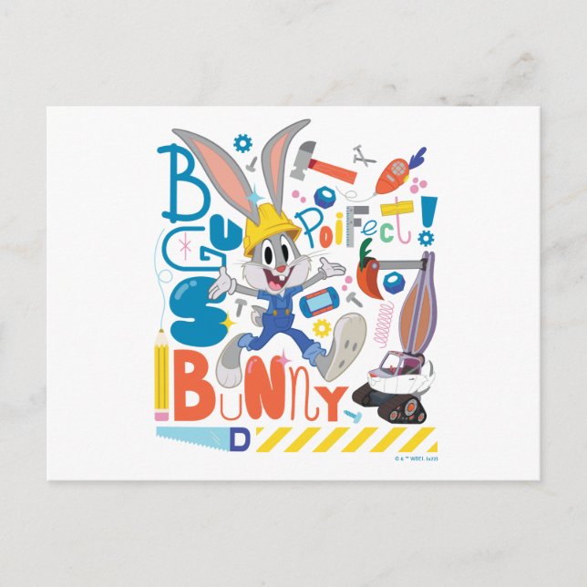 Carte Postale BUGS BUNNY BUILDERS™| Outils de travail de BUGS BU (Devant)