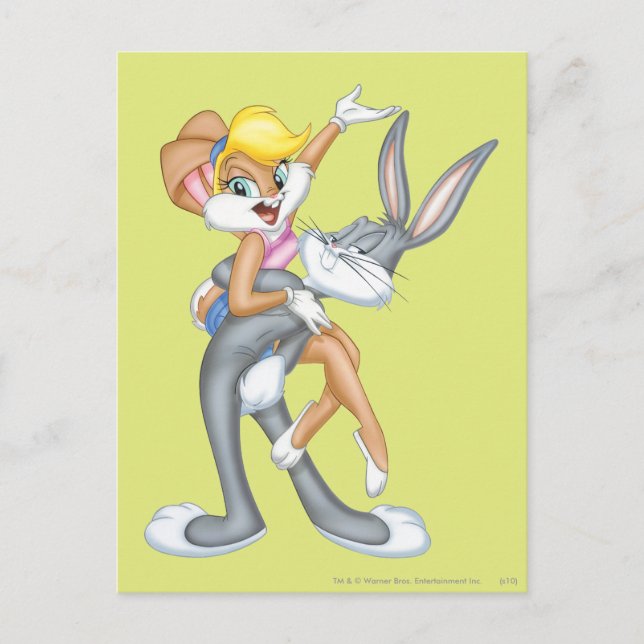 Carte Postale BUGS BUNNY™ et Lola Bunny (Devant)