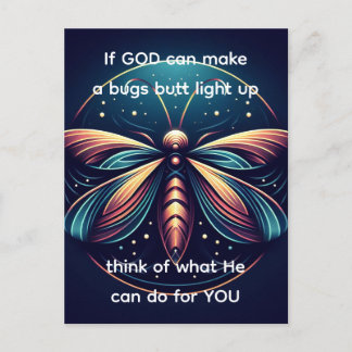 Carte Postale Bugs Butt Light Up Firefly Lightning bug