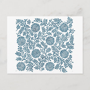 Carte Postale buisson bleu