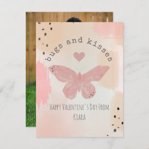 Carte Postale Buissons & Baisers Papillon de classe Valentine Ph
