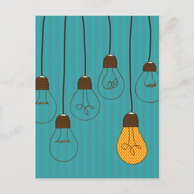 Carte Postale bulbs design (Devant)