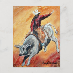 Carte postale Bull et Rider