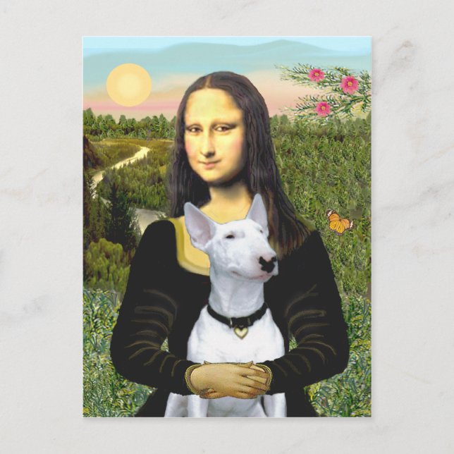 Carte Postale Bull Terrier 1 - Mona Lisa (Devant)