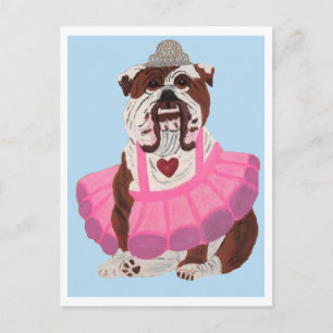 Carte Postale Bulldog Ballerine