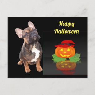 Carte postale bulldogue d'Halloween