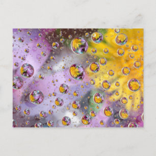 Carte Postale Bulles abstraites avec des fleurs. Crédit : Nancy