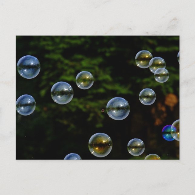 CARTE POSTALE BULLES DE SAVON BLACK ARRIÈRE - PLAN PHOTOGRAPHIE  (Devant)