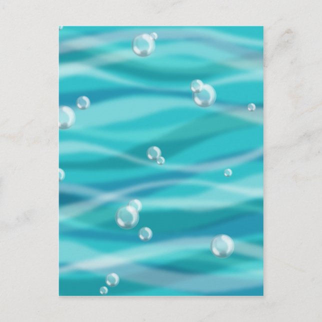 Carte Postale Bulles d'eau (Devant)