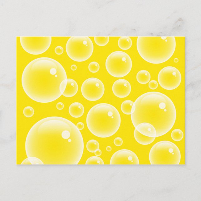 Carte Postale Bulles jaunes (Devant)