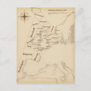 Carte Postale Bulletin de navigation des îles britanniques de st