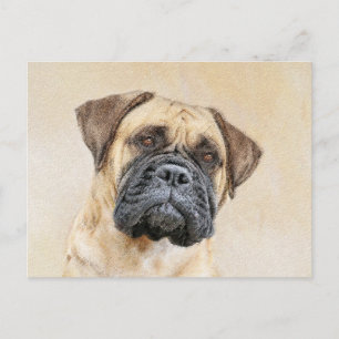 Carte Postale Bullmastiff Peinture - Joli chien d'origine art