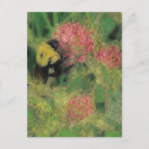 Carte Postale Bumble Bee on Clover