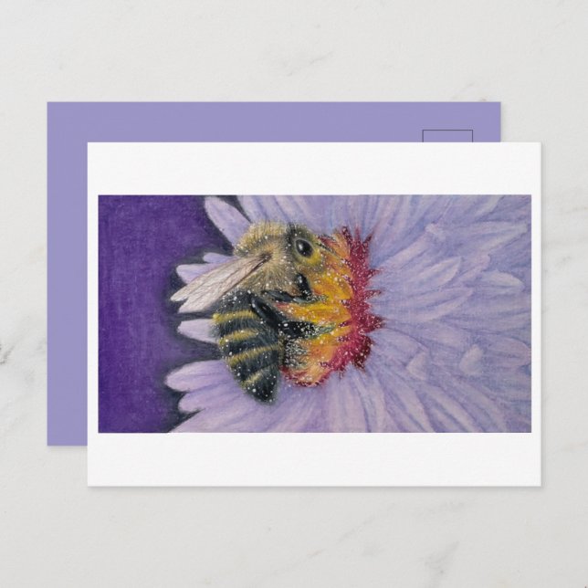 Carte Postale Bumble Bee Sketch Imprimer (Devant / Derrière)