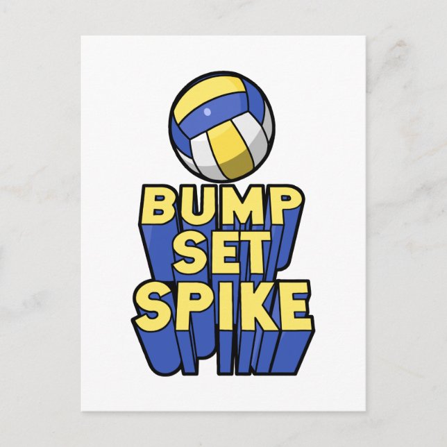 Carte Postale Bump Set Spike Volleyball Sport (Devant)
