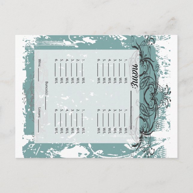 Carte postale Bunco Invitation (Devant)